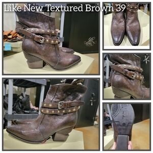 NEW A.S.98 Brown Textured Retro Boots 39